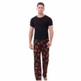 thumbnail image 5 of WREESH 2025 Mens Halloween Grimace Print Family Matching Pajama Set Short Sleeve Tee Wide Leg Lounge Pants Spooky Holiday Sleepwear, 5 of 6