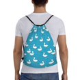 thumbnail image 2 of Drawstring Backpack, Classic Cute Duck Blue Light Waterproof Sports Gym Bag Draw String Back Bag for Men Women, Sackpack Cinch Workout Bag for Sports, Travel, Swimming, Beach, 2 of 8