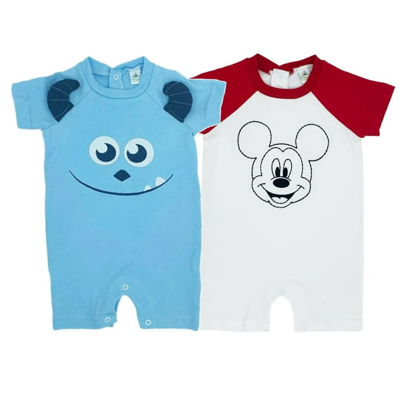 Kit 2 Pañaleros bordados Disney Mickey Mouse y Sulley Disney Pañaleras