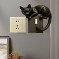 thumbnail image 3 of Dserhfy Black Cat Switch Cover 3D Dog Light Switch Cover Animal Toggle Switch Plate Cover Home Office Room Decorative Accessories, 3 of 7