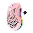 thumbnail image 4 of relayinert Gaming Mouse Wireless Hollow Game Mouse Adjustable Rechargeable Computer Accessory with RGB Light Pink, 4 of 7