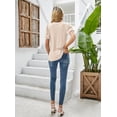 thumbnail image 7 of ZHENWEI Women's Puff Short Sleeve Tops Casual Crewneck Tee Shirts Classic Ribbed Blouses, 7 of 7
