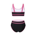 thumbnail image 6 of Efsteb Womens Swimsuits Two Piece Women's High Waisted Bikini Sets Sporty Two Piece Swimsuits Push Up Sports Bra Bathing Suit Vacation Outfits (Hot Pink,XL), 6 of 6