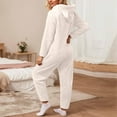 thumbnail image 4 of Timegard Plus Size Rompers for Women Fall Winter Fleece Fuzzy Hoodies Zipper Warm Jumpsuit Pajamas Sleepwear, 4 of 6