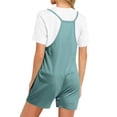 thumbnail image 3 of Xuanfei Women Solid Color V Neck Sleeveless Pockets Cami Jumpsuit Rompers, 3 of 3