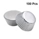 thumbnail image 1 of Nvzi Molde para cupcakes de papel de aluminio grueso de 100 mm, molde para mini pasteles y panqueques (plateado), 1 of 5