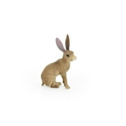 Jackrabbit Toy, Hare, Very Realistic Rubber Figure, Model, Educational, Animal, Hand Painted Figurines, 2.5" CH066 BB79