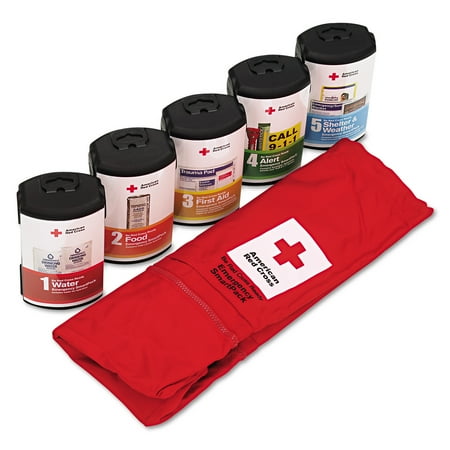 First Aid Only American Red Cross Emergency Smartpack for One Person, Nylon Case