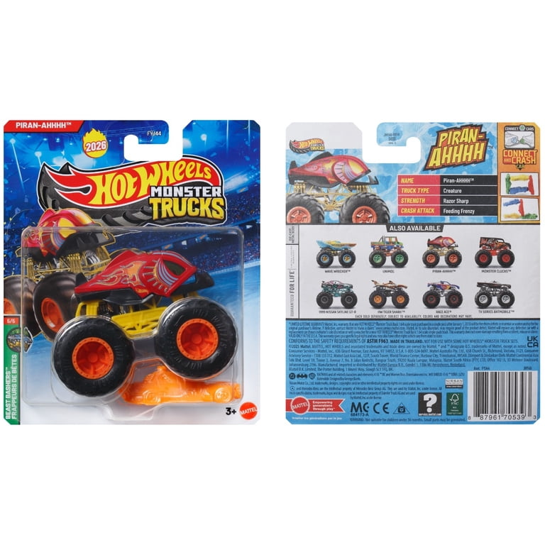 Hot Wheels Monster Trucks 1:64 8-Piece A Assortment - Walmart.com