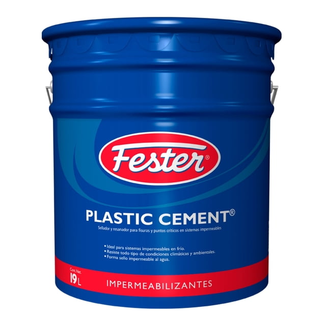Sellador y Resanador para Fisuras y Puntos Críticos en Sistemas Impermeables Fester Plastic Cement 19 L