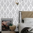 thumbnail image 2 of Abyssaly 17.3" x 118" Stripe Peel and Stick Wallpaper Black and White Contact Paper Geometric Removable Wallpaper Self Adhesive Wall Paper, 2 of 13