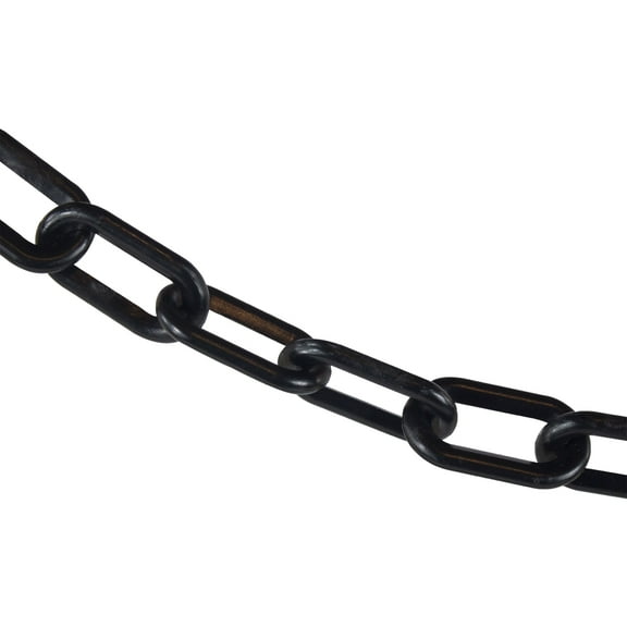 2 Inch x 25 Feet Black Plastic Safety Chain