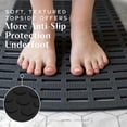 thumbnail image 5 of Non-Slip Bath Mat for Textured Tubs and Showers, Works on Tile and Stone, 31.5 Inch by 15 Inch Rectangular, Black, Thermoplastic Rubber, 5 of 7