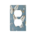 thumbnail image 3 of Switch Panel Switch Decoration 2.76x4.53x0.28 Inches Duplex Outlets Switch Plate Wall Plates Living Room Kitchen Bedroom Study Switches Beautiful Big Blue Butterfly, 3 of 8