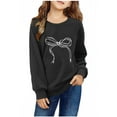 thumbnail image 2 of Bnwani Black Hoodie Sweatshirt for Girls Fashion Crew Neck Long Sleeve Casual Comfortable Print Size 3-4t, 2 of 4