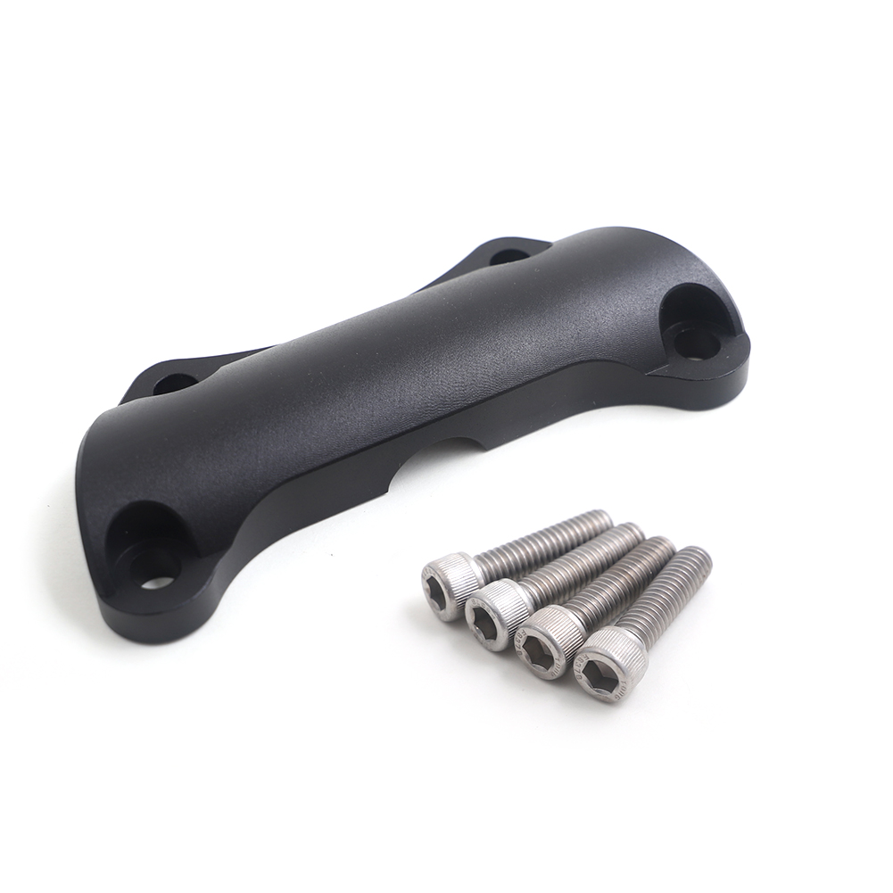 Black Upper Handlebar Handlebars Risers Top Clamp Bolts for Harley 1" Handlebars