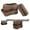 Coffee, variant on WAYNE'S DOG Canvas Shooting Rest Bags Set, Unfilled Rest Front & Rear Support Sandbag, Gun Stand Holders