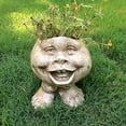 thumbnail image 3 of Homestyles 8.5 in. "Little Buddy" the Muggly Face Humorous Statue Planter Holds 4 in. Pot, 3 of 4