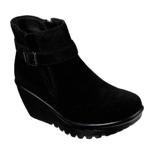 skechers women's wedge boots