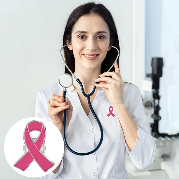 Cancer Awareness Pins - Ribbon_Hope Lapel Brooches, cancer awareness accessories, Women Cancer Themd_Charity Public Social Event badge,Hot Pink