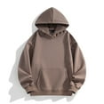 thumbnail image 2 of felwors Women Hoodies Oversized Fleece Long Sleeve Comfy Casual Basic Pullover Sweatshirts 2025 Fall Outfits Y2K Clothes Khaki, M, 2 of 5