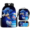 thumbnail image 1 of [Fast Delivery] Sonic Game Cartoon Children‘s Student Backpack Lunch Pencil Case Three-piece Schoolbag, 1 of 7