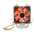thumbnail image 1 of Enfriador de CPU para mini PC, ventilador silencioso individual, 2 tubos de cobre, enfriador de caja de computadora, color rojo, 1 of 9