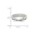 thumbnail image 4 of Auriga 14k White Gold 5mm Double Milgrain Women's Wedding Band Size- 12, 4 of 6