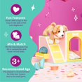 thumbnail image 4 of Playset Dog House Glitter Girls con cachorro de peluche chihuahua, 4 of 7