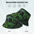 thumbnail image 2 of Fotbe Lush Foliage Green Plant Sombrero Tipo Pescador con Estampado – Sombrero de Sol de Algodón de Moda para Playa, Golf, Pesca, 2 of 6