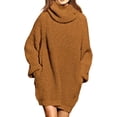 thumbnail image 1 of LAICAIW Robe Chandail Longue Ample à Col Roulé Oversize pour Femmes, 1 of 6
