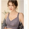 thumbnail image 5 of Bigersell Cotton Bras for Women Clearance Comfortable Bras for Women Full-Figure Bra Style B2561 V-Neck Seamless Bras Hook and Eye Bra Closure Juniors Plus Size Sports Bras for Women Gray XL, 5 of 5