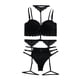 thumbnail image 5 of Conjunto de lencería con bordado de encaje con tiras y bralette de color sólido sexy para mujer Fridja nalpqowj10377, 5 of 6