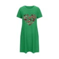 thumbnail image 5 of Camisón corto de talla grande para mujer, camisón de manga corta con estampado de pecho a la moda, camisón para mujer, 5 of 5