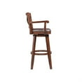 thumbnail image 3 of Boraam Broadmoor 35in. High Back Swivel Wood Kitchen Bar Stool with Arms, Cappuccino Finish, 3 of 9