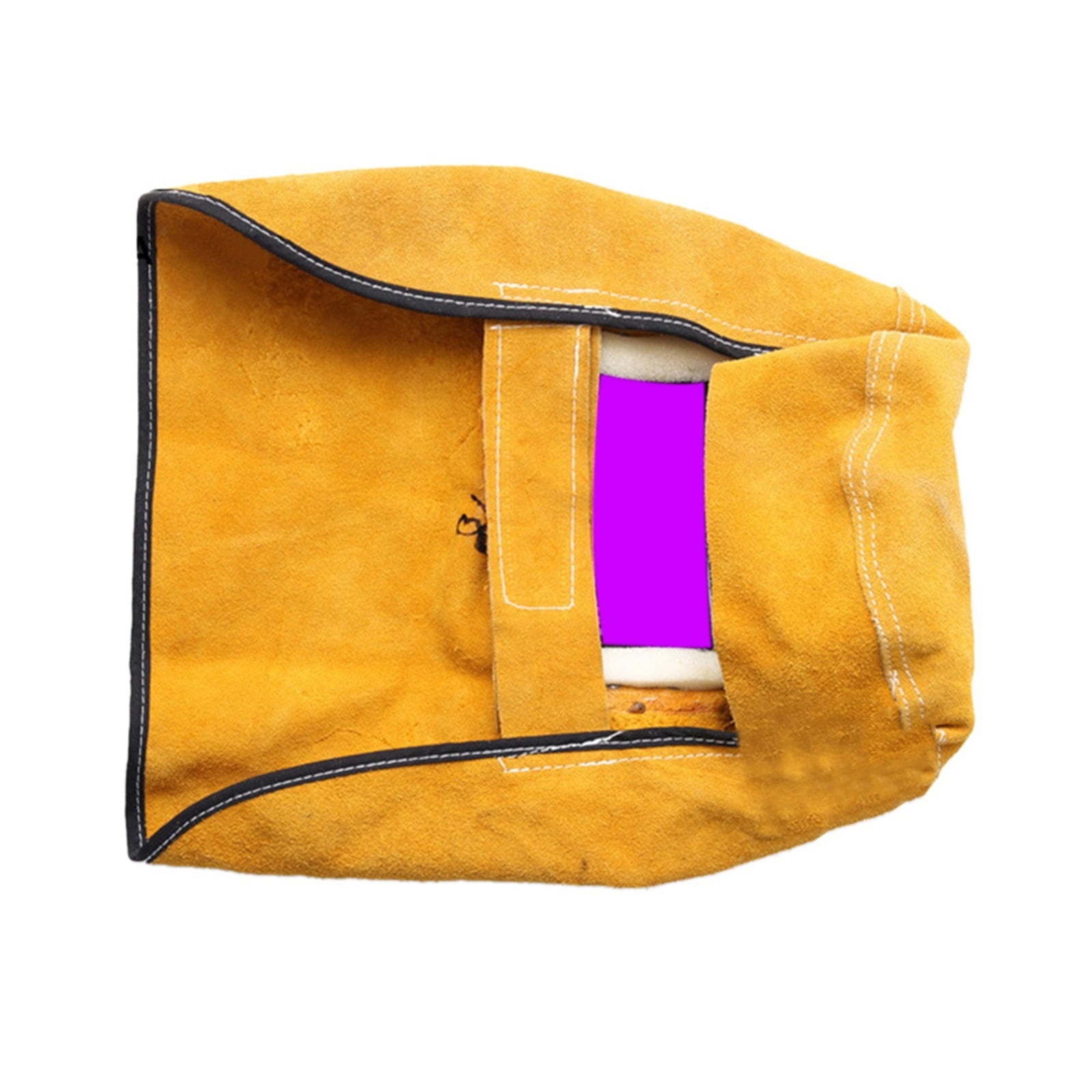 Convenient Welding Helmets Solar Auto Darkening Filter Lens Welder Mask Head-Mounted Yellow Leather Hood Eyes Protection ,Widely Use