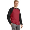 thumbnail image 4 of Sport-Tek Sport Wick Raglan Colorblock Fleece Crewneck-3XL (Deep Red/ Black), 4 of 6