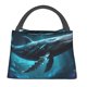 thumbnail image 1 of Easygdp Vintage Blue Pattern Whale Bolsa de Almuerzo Insulada Reutilizable, Bolsa de Mano y Bandolera para Oficina, Trabajo, Viajes, 1 of 6