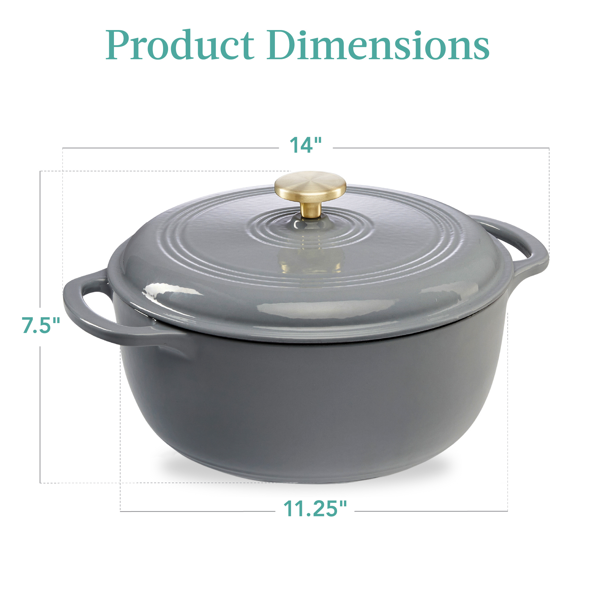 Best Choice Products 6 Qt Enamel Cast Iron Dutch Oven, Graphite Gray photo 7