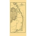 thumbnail image 3 of Foster 10x18 Black Modern Framed Museum Art Print Titled - Burnside Expedition Route North Carolina, 3 of 5
