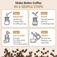 thumbnail image 6 of Pour Over Coffee Maker 20 OZ, 6 Cup Borosilicate Glass Drip Coffee Maker with Reusable Stainless Steel Filter and Cork Grip for Home Café 600 ML, 6 of 18