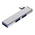 thumbnail image 1 of Base de expansión OTG HUB USB 3 en 1 tipo C para PC portátil (Tipo plateado a 3USB), 1 of 2