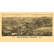 Dalton Massachusetts - Burleigh 1884 - 23.00 x 41.27 - Glossy Satin Paper