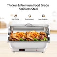 thumbnail image 4 of ROVSUN Electric 9 QT Roll Top Chafing dishes Buffet Set, 4 of 8