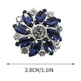 thumbnail image 1 of fheaev Floral Rhinestone Glass Button DIY Hand Decorated Button Shirt With, 1 of 5