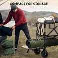 thumbnail image 2 of Double Decker Wagon Collapsible, Heavy Duty Foldable Wagon with Big Wheels, Folding Extended Wagon Cart Support Up to 330lbs, Outdoor Utility Wagon for Camping, Sports, Shopping, Beach, Garden, 2 of 5