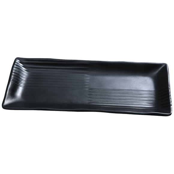 Plato Yanco Black Pearl-1 rectangular de melamina de 21,6 cm x 10,2 cm