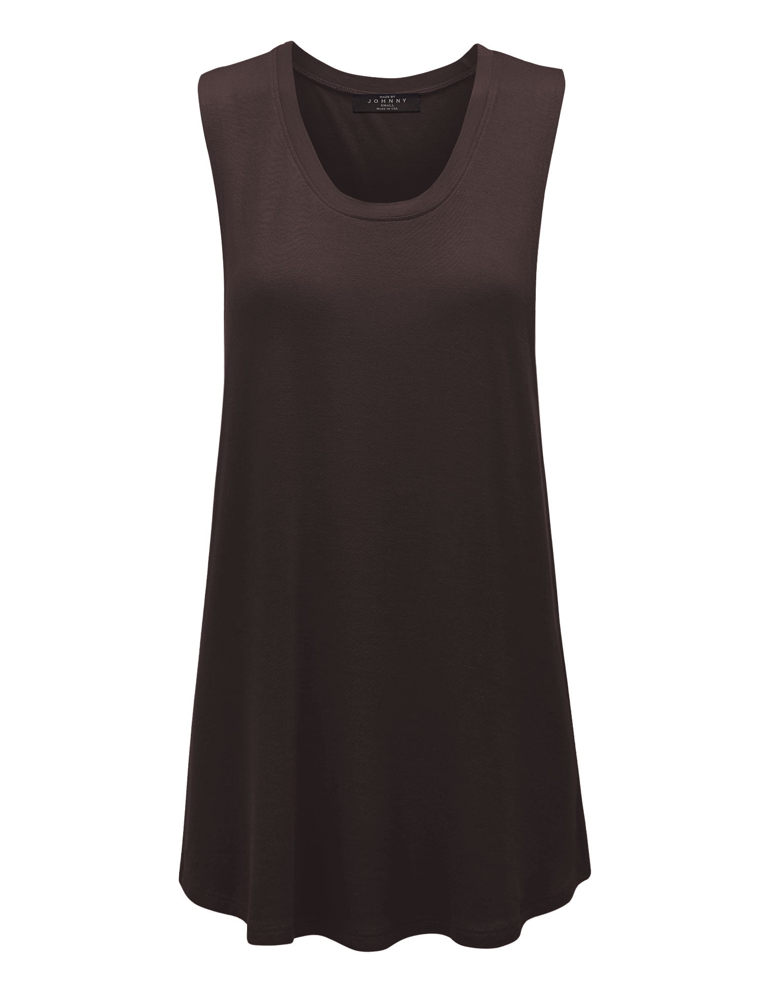 Made by Johnny MBJ WT1100 Womens Basic Wide Armhole Loose Fit Drapey