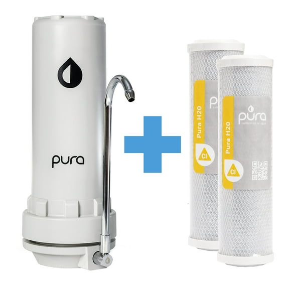 Purificador de agua sobre tarja + 2 repuestos extras, agua libre de cloro, microplastocos, impurezas y turbidez. Agua segura por años! mejor que el garrafon