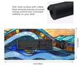 thumbnail image 2 of Xecao Stained Glass Ocean Wave Print Large Mouse Pad, 16x35.5in Mousepad, Professional Non-Slip Rubber Base Big Mouse Pad, Mouse Pad for Gaming & Office Full Desk Mouse Pad, 2 of 9